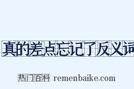 真的差点忘记了反义词是什么意思的图片